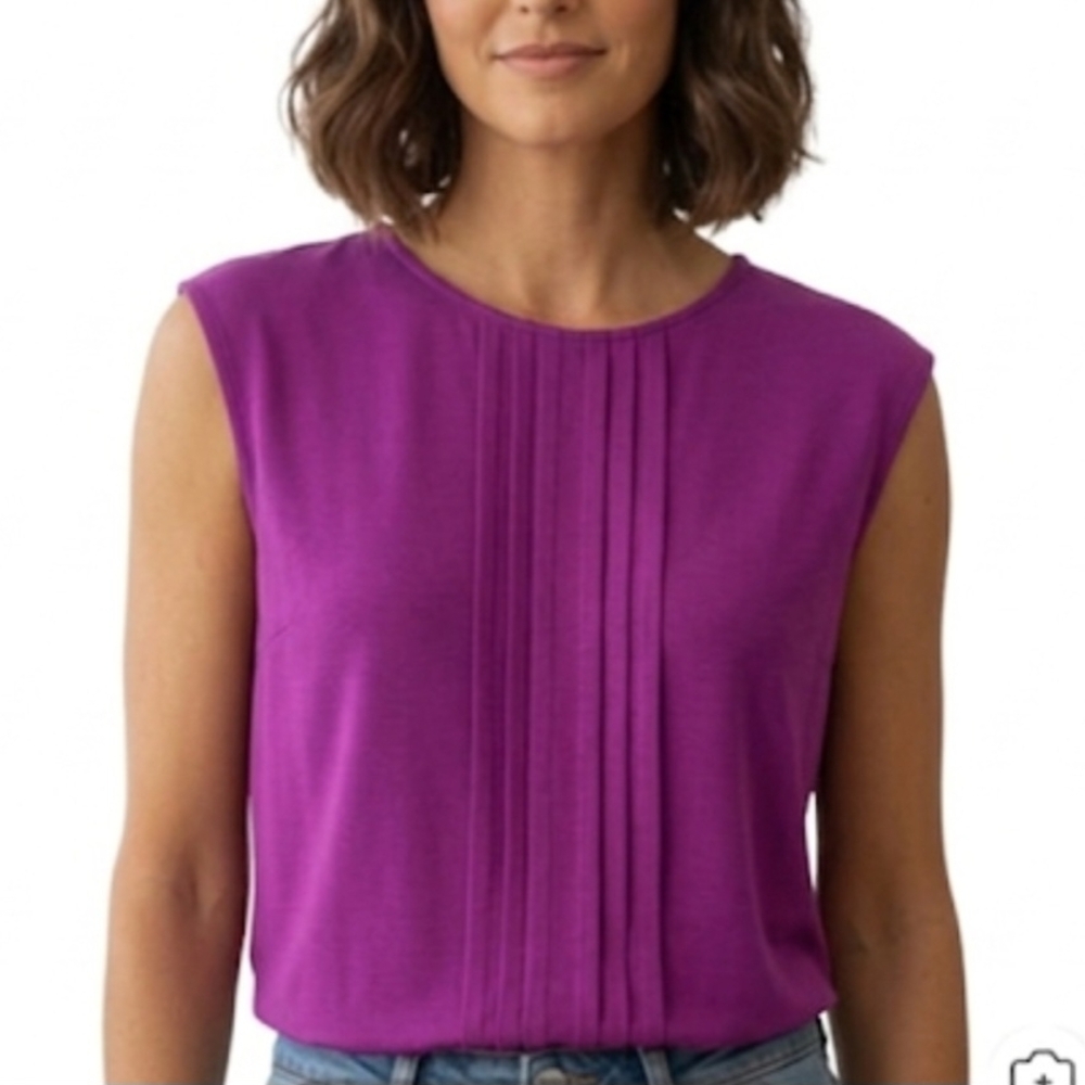 Boden Dakota Jersey Top in Vibrant Purple  This jewel-toned, sleeveless, 6 NWOT